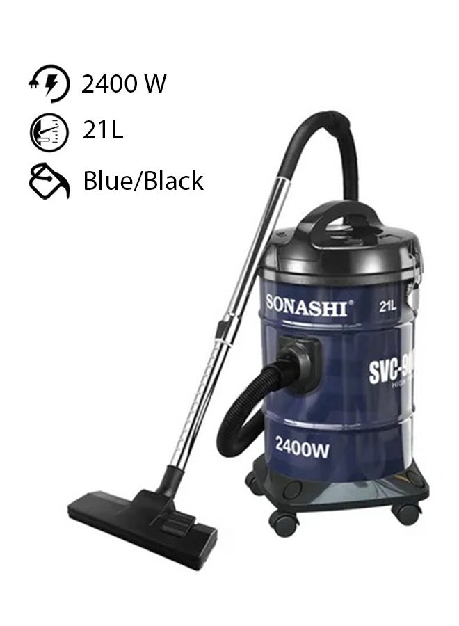 مكنسة كهربائية برميل بسعة 21 لتراً 2400 W SVC-9008DN أسود/ أزرق