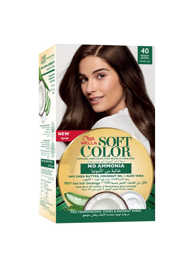 WELLA - Soft Color Natural Instincts Hair Color 4/0 Medium Brown - Image 1