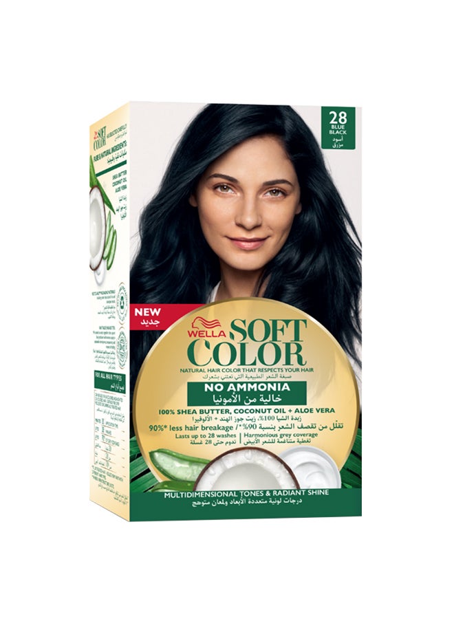 WELLA Soft Color Natural Instincts Hair Color 2/8 Blue Black  - Image 1