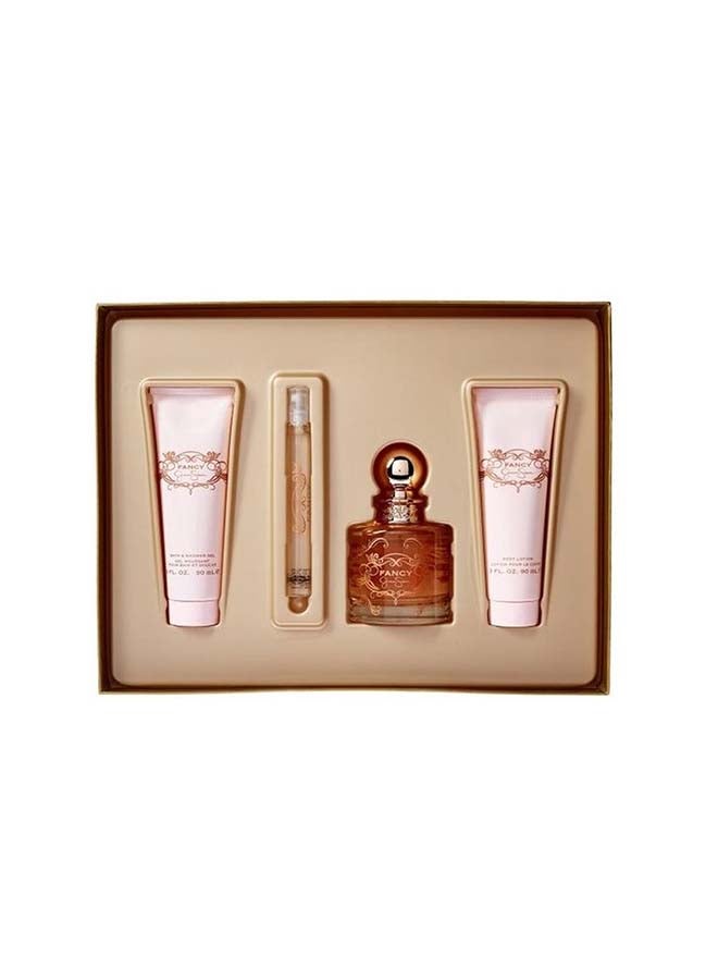 Jessica Simpson 4-Piece Fancy Love EDP Gift Set (EDP 100 ml, Mini Spray 10 ml, Body Lotion 90 ml, Shower Gel 90 ml) 