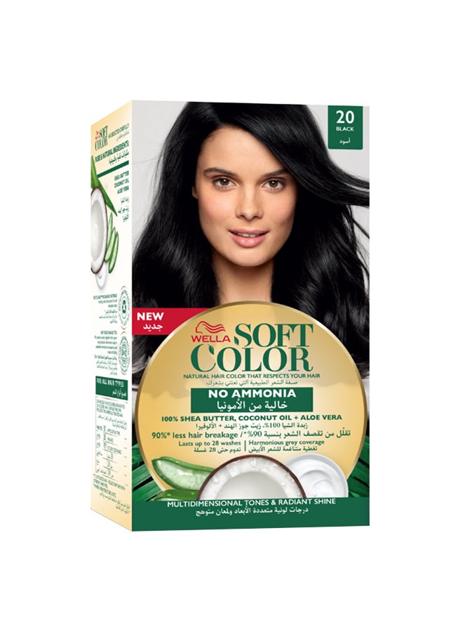 WELLA Soft Color Natural Instincts Hair Color 2/0 Black  - Image 1