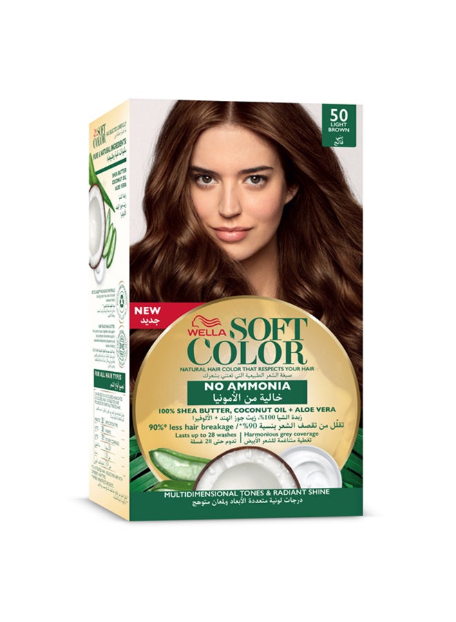 WELLA Soft Color Natural Instincts Hair Color 50 Light Brown  - Image 1