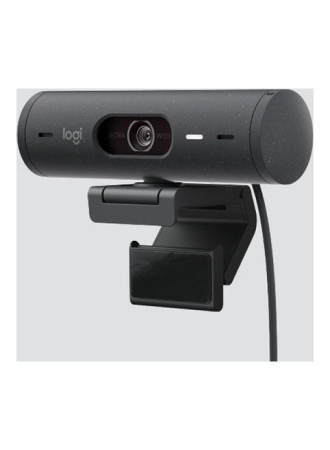 Logitech Brio 500 Full HD Webcam with Auto Light Correction, Auto-Framing, Show Mode, Dual Noise Reduction Mics, Webcam Privacy Cover, Works with Microsoft Teams, Google Meet Graphite  - Image 1
