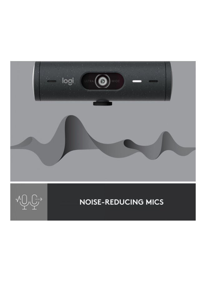 Brio 500 Full HD Webcam with Auto Light Correction, Auto-Framing, Show Mode, Dual Noise Reduction Mics, Webcam Privacy Cover, Works with Microsoft Teams, Google Meet Graphite - v1666764212/N53360877A_3