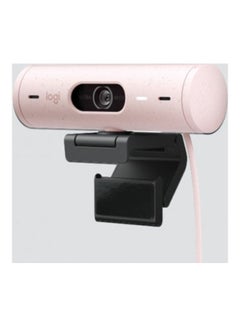 Logitech Brio 500 Full HD Webcam with Auto Light Correction, Auto-Framing, Show Mode, Dual Noise Reduction Mics, Webcam Privacy Cover, Works with Microsoft Teams, Google Meet Rose  - Image 1