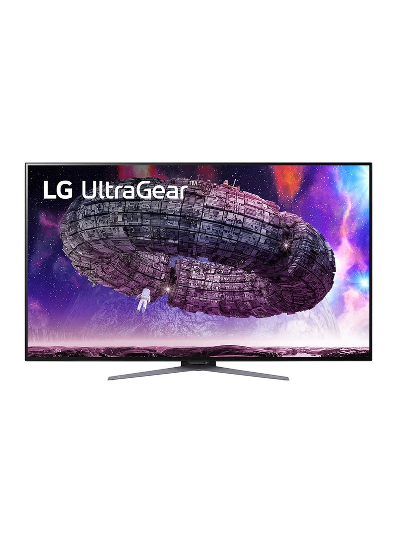 إل جي - شاشة ألعاب UltraGear UHD 4K OLED مقاس 48 بوصة/OLED مضادة للوهج وانعكاس منخفض / 0.1 مللي ثانية (GtG) / 1.5 متر: نسبة تباين 1 / 120 هرتز (O/C 138 هرتز) معدل التحديث / متوافق مع NVIDIA G-SYNC، 48GQ900-B أسود أسود - Image 1