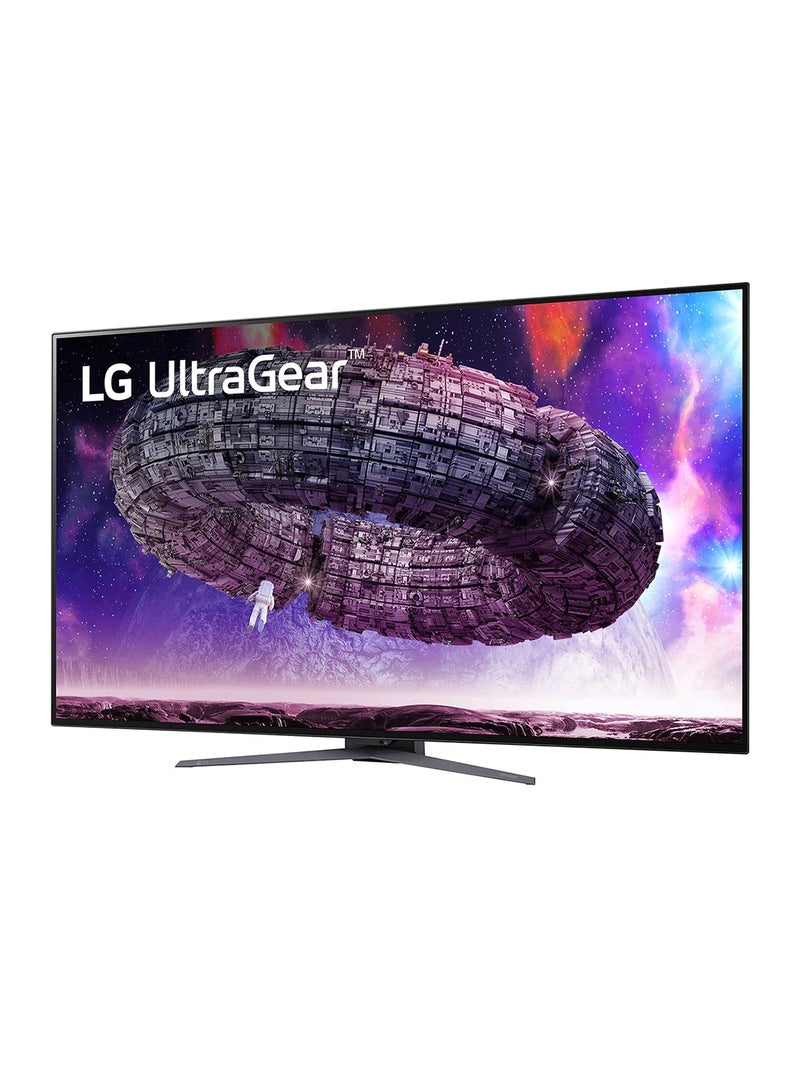 إل جي - شاشة ألعاب UltraGear UHD 4K OLED مقاس 48 بوصة/OLED مضادة للوهج وانعكاس منخفض / 0.1 مللي ثانية (GtG) / 1.5 متر: نسبة تباين 1 / 120 هرتز (O/C 138 هرتز) معدل التحديث / متوافق مع NVIDIA G-SYNC، 48GQ900-B أسود أسود - Image 1