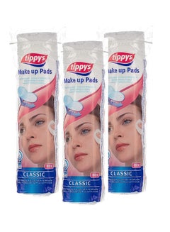Tippys Classic Make Up Pads 80 Pieces Pack of 3 White  - Image 2
