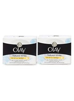 Olay Pack Of 2 Natural White All In 1 Fairness Skin Cream SPF 24 2x50grams  - Image 1