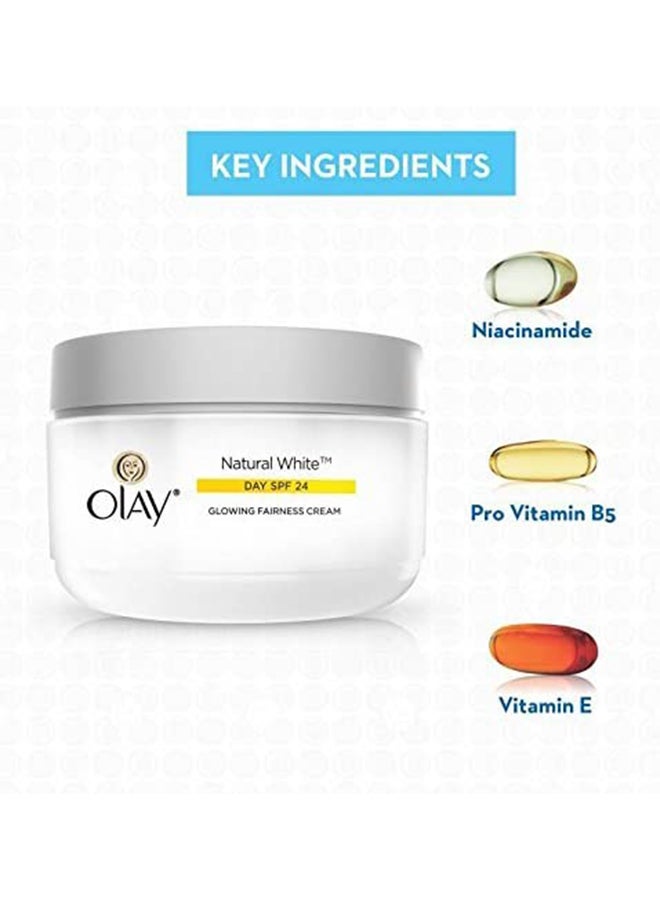 Olay Pack Of 2 Natural White All In 1 Fairness Skin Cream SPF 24 2x50grams - Image 3