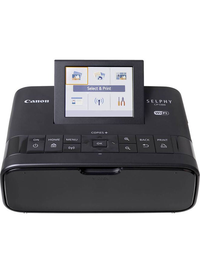 Canon - Selphy CP1300 Compact Photo Printer With AirPrint And Mopria Device,CP1300WP Black - Image 1