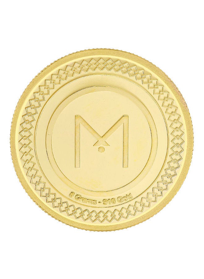 Malabar Gold and Diamonds - 22 Karat 916 Gold Purity 8g Flower Coin - Image 1
