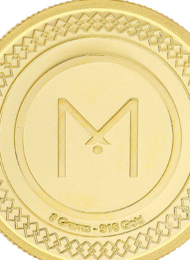 Malabar Gold and Diamonds - 22 Karat 916 Gold Purity 8g Flower Coin - Image 1