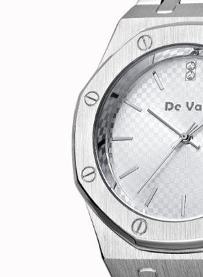 دي فاني ساعة يد بعقارب بسوار من الستانلس ستيل للرجال - Image 4