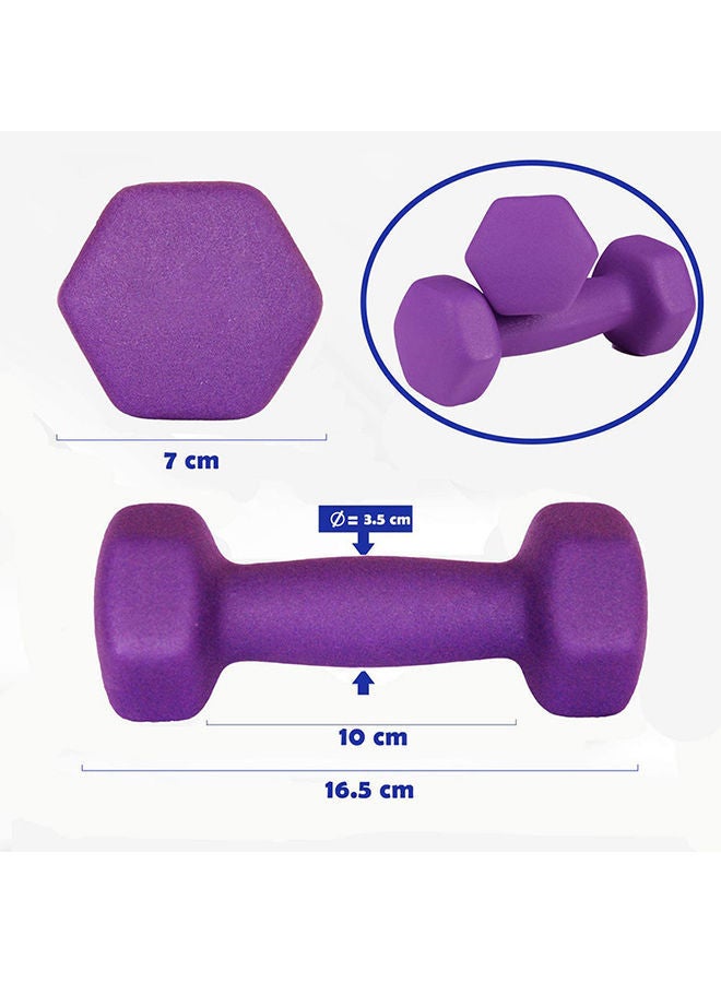 Fitness World Set Of 6 Weight Lifting Dumbbells 10kg 10kg  - Image 3