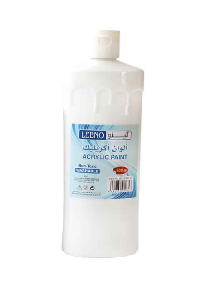 LEENO Acrylic Paint 500ml White  - Image 1
