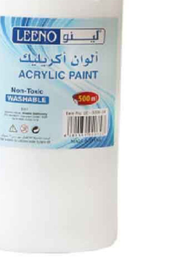 LEENO Acrylic Paint 500ml White  - Image 2