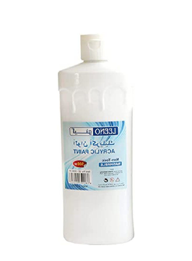 LEENO Acrylic Paint 500ml White  - Image 4