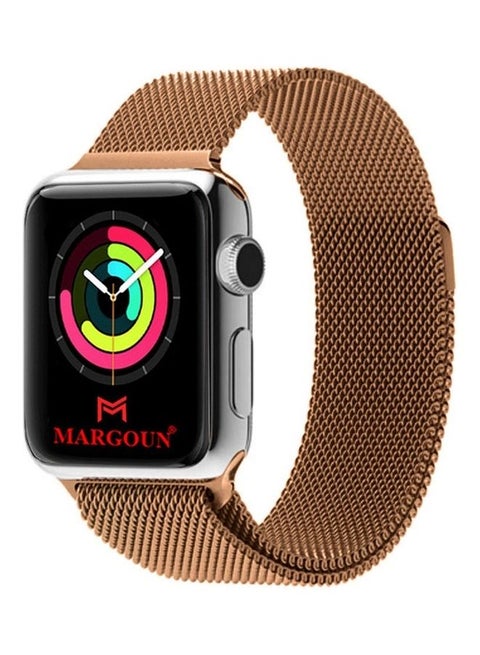 Stainless Steel Milanese Loop Mesh Band Magnetic Strap For Apple Watch 42mm/44mm/45mm Watch Series 8/7/6/SE/5/4/3/2/1 Dark Brown