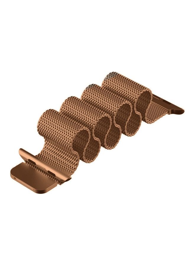 MARGOUN - Stainless Steel Milanese Loop Mesh Band Magnetic Strap For Apple Watch 42mm/44mm/45mm Watch Series 8/7/6/SE/5/4/3/2/1 Dark Brown - Image 1