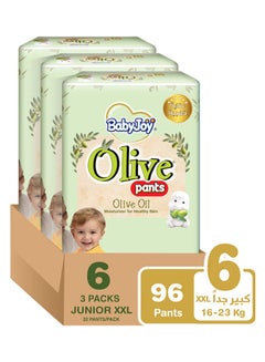 BabyJoy Olive Pants, Size 6, Junior XXL, 16-23 Kg, Mega Box, 96 Diapers  - Image 1