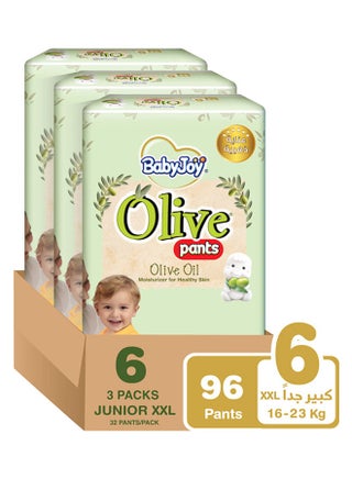 Olive Pants, Size 6, Junior XXL, 16-23 Kg, Mega Box, 96 Diapers - v1666850588/N53361068A_1