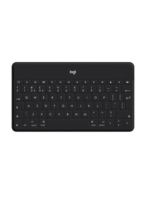 Keys-To-Go Wireless Bluetooth Keyboard For iPhone, iPad, Smartphone, Tablet, Windows, Apple TV, Ultra-Thin, Ultra-Light, Short-Cut Keys Black