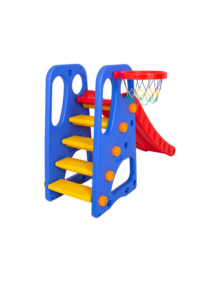 Generic - 2-In-1 Kids Playground Plastic Slides Basketball For Indoor 165x85x105cm - Image 1