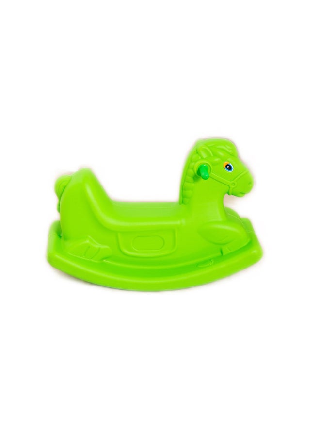 Rainbow Baby Rocker Indoor And Outdoor Plastic Kids Horse Rocking Ride 68x27x47cm  - Image 1