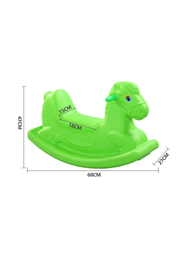 Rainbow Baby Rocker Indoor And Outdoor Plastic Kids Horse Rocking Ride 68x27x47cm  - Image 2