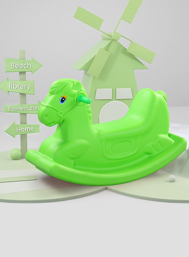 Rainbow Baby Rocker Indoor And Outdoor Plastic Kids Horse Rocking Ride 68x27x47cm  - Image 4