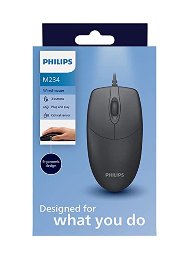 Philips - M234 Wired Mouse Black - Image 1