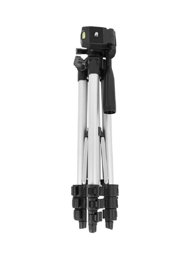 MARGOUN - Tripod 3110 Mobile Phone Camera Stand Holder Adjustable Portable Aluminum Smartphone Camera Tripod with Remote Shutter Silver/Black - Image 1