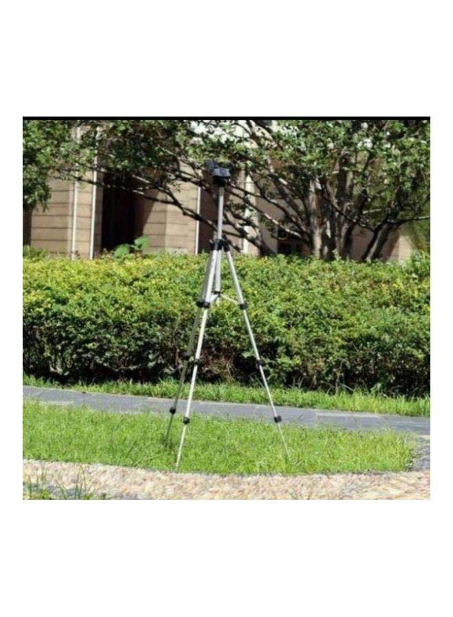 MARGOUN - Tripod 3110 Mobile Phone Camera Stand Holder Adjustable Portable Aluminum Smartphone Camera Tripod with Remote Shutter Silver/Black - Image 1