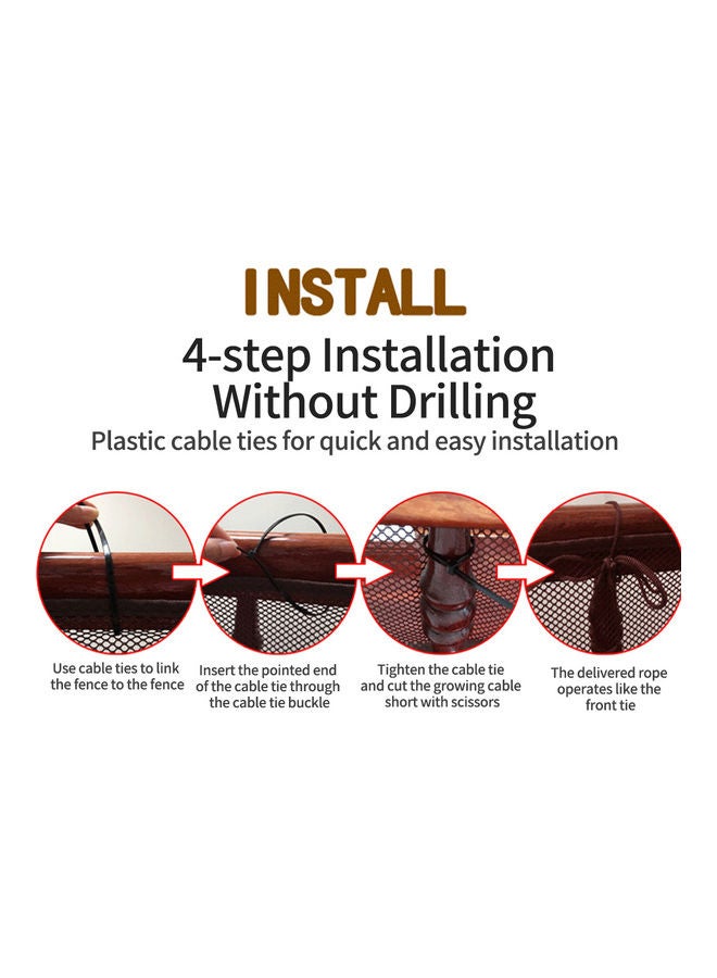 كيدل شبكة درابزين لسلامة الأطفال للاستخدام في الشرفات والباحات والدرابزين والأدراج لتوفير السلامة للأطفال - Image 3