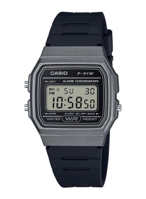 Men's Resin Digital Watch F-91WM-1BDF - 38 mm - Black