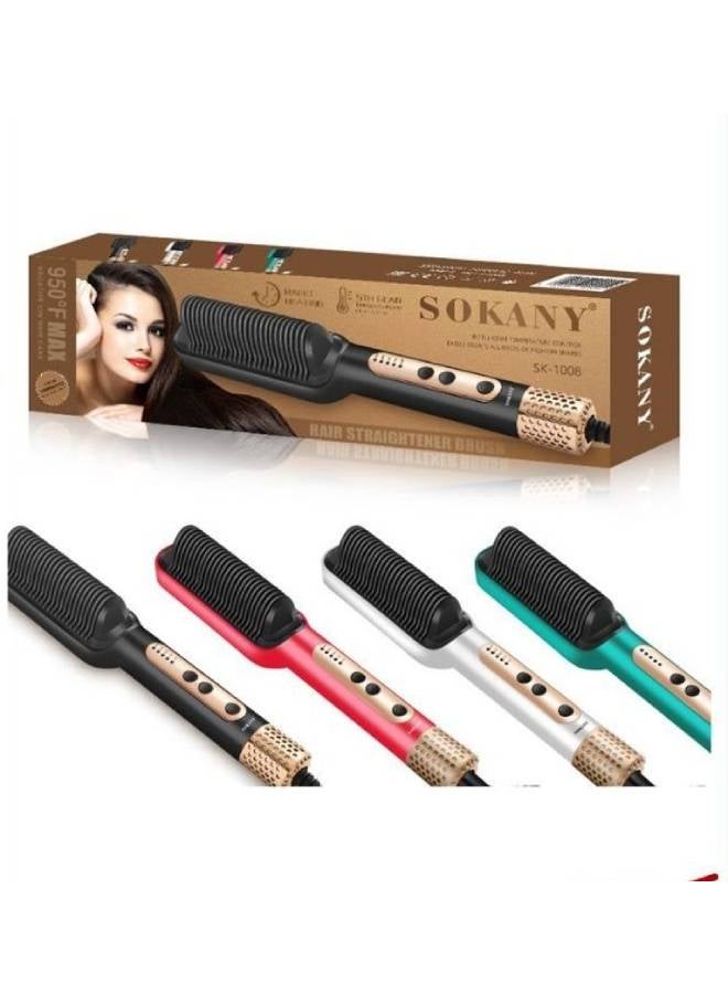 sokany Sk-1008 Hair Straightener Brush Multicolour  - Image 3