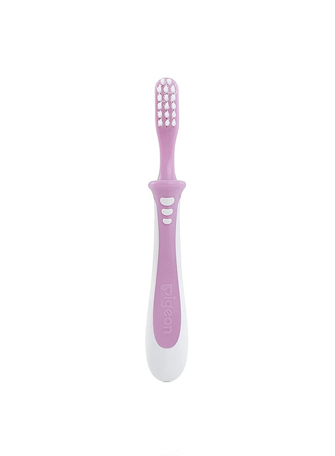 pigeon Lesson 3 Training Toothbrush, 12+ M – Purple  - Image 2