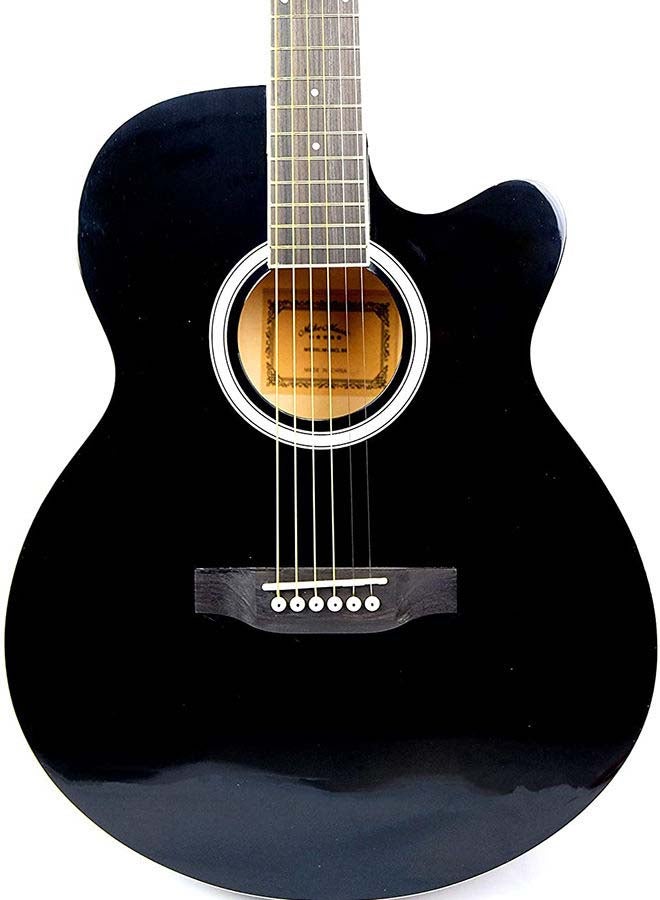 Mike Music Acoustic Guitar With Bag And Strap 40-Inch Vinyl  - Image 2