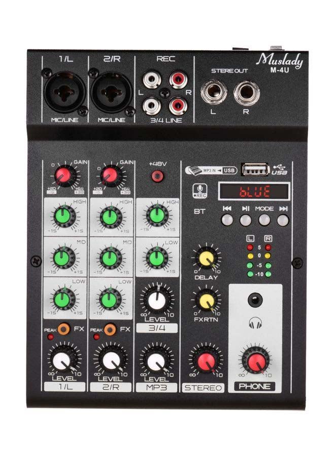Muslady M-4U 4 Channel Bluetooth Digital Audio Mixer  - Image 1