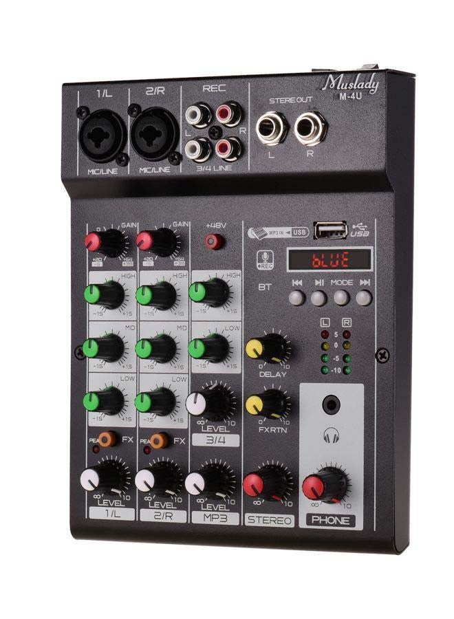 Muslady M-4U 4 Channel Bluetooth Digital Audio Mixer  - Image 4