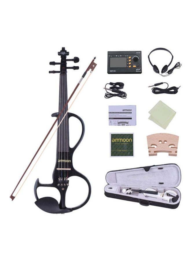ammoon 4/4 Solid Wood Electric Silent Violin Fiddle - Image 3