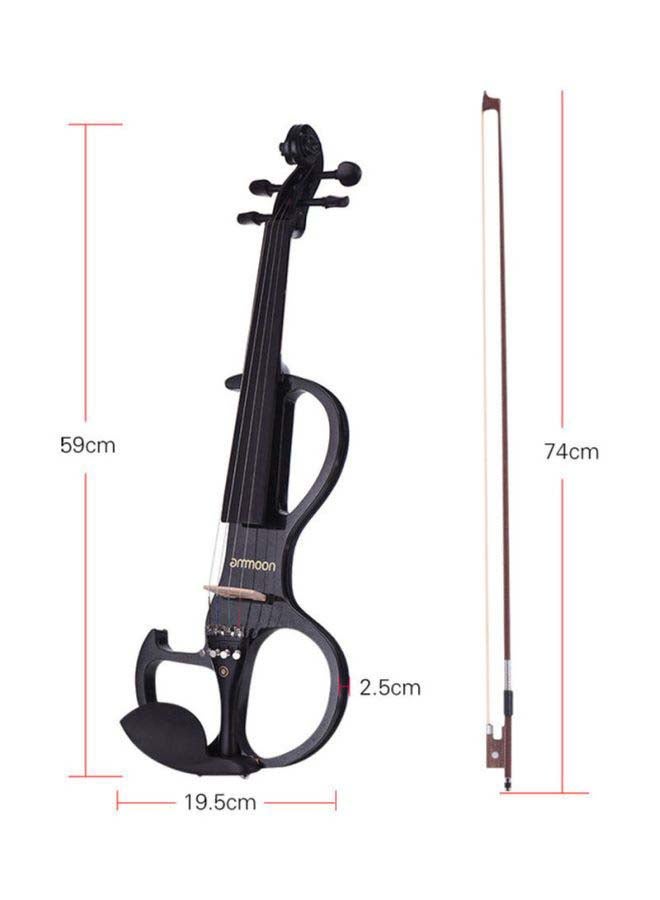 ammoon 4/4 Solid Wood Electric Silent Violin Fiddle - Image 4