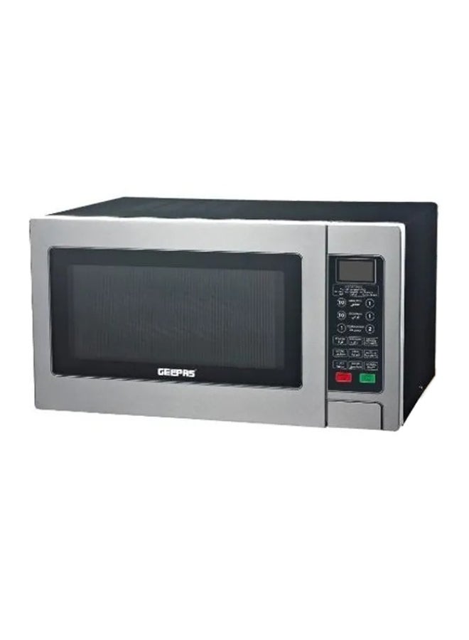 GEEPAS Digital Microwave Oven with One Touch Cooking ,6 Power Levels Digital Control, Multiple Cooking Menus, Child Safety Lock, Ideal for Grilling, Roasting, Heating & More 30 L 900 W GMO1885- 30LG Black/Silver  - Image 1