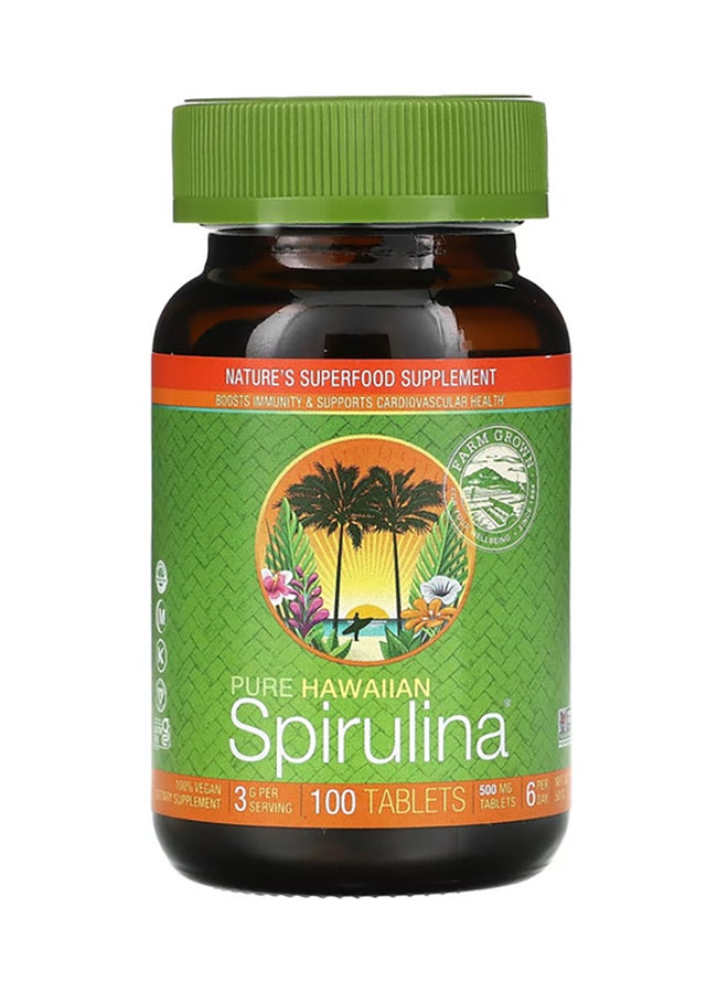 Nutrex Hawaii - Spirulina Pacifica Dietary Supplement - 100 Tablets - Image 1