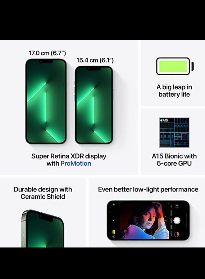iPhone 13 Pro max 256GB Alpine Green 5G With FaceTime - UAE version