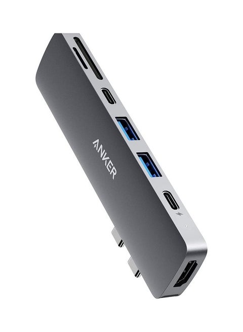 USB C Hub for MacBook, PowerExpand Direct 7-in-2 USB C Adapter Compatible with USB C Multi-Function Port, 100W Power Delivery, 4K HDMI, USB C and 2 USB A Data Ports, SD and microSD Card Reader Grey