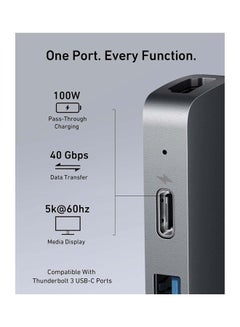 Anker USB C Hub for MacBook, PowerExpand Direct 7-in-2 USB C Adapter Compatible with USB C Multi-Function Port, 100W Power Delivery, 4K HDMI, USB C and 2 USB A Data Ports, SD and microSD Card Reader Grey  - Image 3