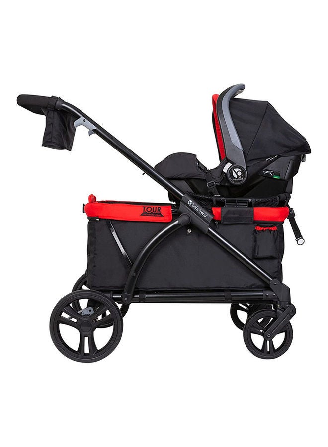 babytrend - Tour 2-In-1 Stroller Wagon Mars - Red - Image 1