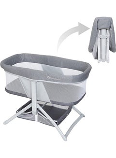 Quick-Fold 2-In-1 Rocking Bassinet- Shadow Stone Grey